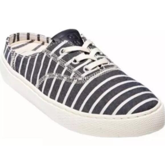 Cole Haan Grandpro Women Deck Mule Sneaker Freeport Stripe Blue White Sz 7.5B - Picture 2 of 10